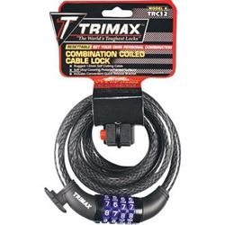Picture of Trimax TNRC126  Trimaflex Non-Coiled Resettable Combination Cable Lock, 6' x 12mm
