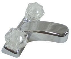 Picture of Lasalle Bristol 20377RW21 Utopia 4 Inch Lavatory Faucet White with Smoked Handles