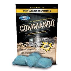 Picture of Walex Products CMDOBG Commando Black Holding Tank Cleaner 4-Pack Dissolvable Packets