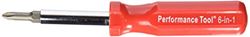 Picture of Performance Tool W975 6 IN 1 FLIP SCREWDRIVER 12 PC. DISPLAY