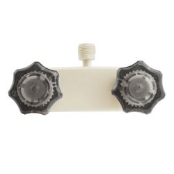 Picture of Dura Faucet DFSA100SBQ RV Shower Faucet 2-Valve Wall Mount Bisque