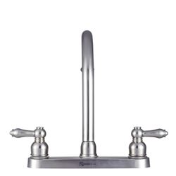 Picture of Dura Faucet DFPK340LSN Non-Metallic Hi-Rise RV Kitchen Faucet Satin Nickel