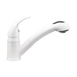 Picture of Dura Faucet DFNMK852WT Designer Pull-Out RV Kitchen Faucet White