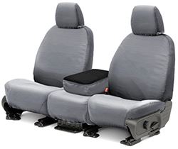 Picture of Covercraft SS3443PCGY Polycotton SeatSaver Custom Front Row Seat Covers Grey