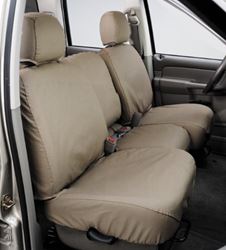 Picture of Covercraft SS3446PCTP Polycotton SeatSaver Custom Front Row Seat Covers Taupe