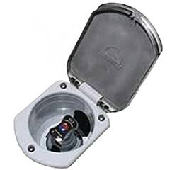 Picture of Scandvik 12134 Recessed Shower Mixing Valve Stainless Steel with White Cup