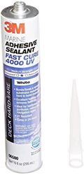 Picture of 3M 06580 4000UV Hybrid Adhesive Sealant Fast Cure White 10 oz Cartridge
