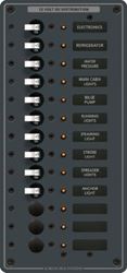 Picture of Blue Sea Systems 8376 DC Circuit Breaker Panel 13 Position Vertical