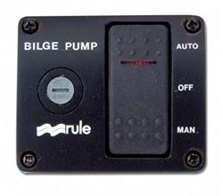 Picture of Rule Industries 43 3-Way Bilge Pump Panel Switch 12V Lighted Rocker