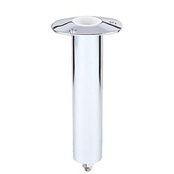 Picture of Lee's Tackle RH5367V 0 Degree Swivel Base Flush Mount Rod Holder 2" x 9" Stainless Steel