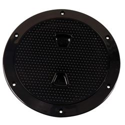Picture of Beckson Marine DP62-B Beckson 6" Non-Skid Screw Out Deck Plate Black 6.5" Cutout