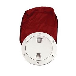 Picture of Beckson Marine DP40BW Beckson 4" Stowaway Deck Plate White W/ 12" Bag 4.5" Cutout