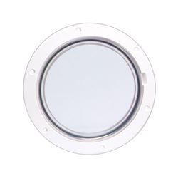 Picture of Beckson Marine DP61-W-C Beckson 6" Clear Center Pry Out Deck Plate White 6.5" Cut