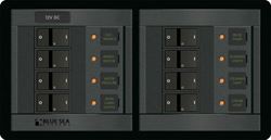 Picture of Blue Sea Systems 1225 12V DC 8-Position Horizontal Circuit Breaker Panel