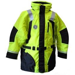 Picture of First Watch AC-1100-HV-L FIRST WATCH HI-VIS FLOTATION COAT LG HI-HIS YELLOW