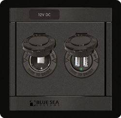 Picture of Blue Sea Systems 1478 Blue Sea 1478 360 Panel 12v Dc Socket & Dual Usb Charger