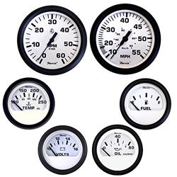 Picture of Faria Instruments KT9798 Faria Euro Series Gauges - Boxed Inboard 6 Gauge Set, White