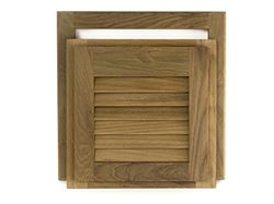 Picture of Whitecap Industries 60720 Teak Louvered Door & Frame 12" x 12" Right Hand