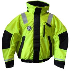 Picture of First Watch AB-1100-HV-L FIRST WATCH HI-VIS FLOTATION BOMBER LG HI-VIS YELLOW