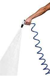 Picture of Hose Coil HS1500HP 15' Self-Coiling Blue Water Hose 3/8" ID with Flex Relief