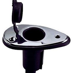 Picture of Perko 1048P0SDP Pole Light Plug Base 2-Pin Stainless Steel