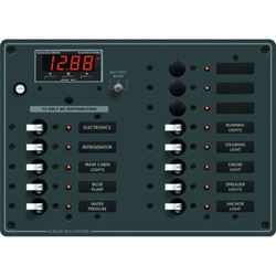 Picture of Blue Sea Systems 8403 DC Circuit Breaker Panel 13 Position with Digital Multimeter