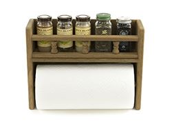 Picture of Whitecap Industries 62446 Whitecap Teak Paper Towel Rack W/ Spice Rack