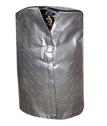Picture of Adco Products 2711 Silver Diamond Plated Steel Vinyl Propane Tank Cover for Single 20 lb Tanks