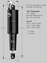 Picture of Lenco 15058-001 XDS Short Extreme Duty Actuator 12V 2-1/4" Stroke