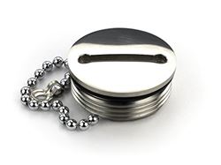 Picture of Whitecap Industries 6061C Replacement Deck Fill Cap and Chain for 1-1/2 Inch Stainless Steel Deck Fills