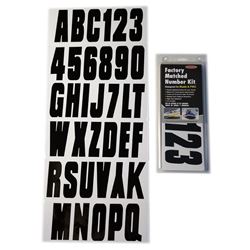 Picture of Hardline Products BLK350EC 3" Block Letter & Number Registration Kit Solid Black