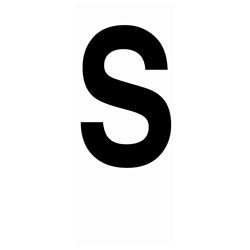 Picture of Hardline Products 17318 3-Inch Letter S Registration Decal Black