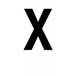 Picture of Hardline Products 17323 3-Inch Super-Stik Letter X - Black