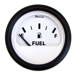 Picture of Faria Instruments 12901 Euro White 2" Fuel Level Gauge E-1/2-F