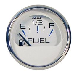 Picture of Faria Instruments 13801 Chesapeake SS White 2" Fuel Level Gauge (E-1/2-F)