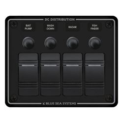 Picture of Blue Sea Systems 8372 Blue Sea Systems Contura Water Resistant 12V DC 4 Position Circuit Breaker Panel