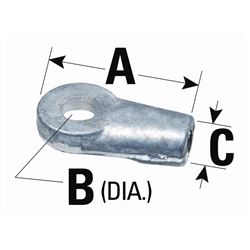 Picture of Seastar Solutions 300646 Red Nylon Eye Terminal for 3300/33C Control Cables