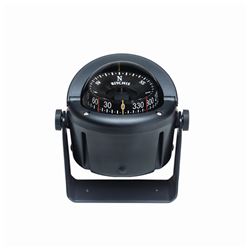 Picture of Ritchie Navigation HB741 Helmsman Compass, Mfg# , Bracket Mount, Black Housing, 3.75" Combi Direct/top Reading Black Dial, Moveable Sun Shield, Green Illumination, Compensators, 6.2" High, 5 Year Warranty.