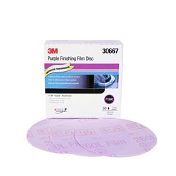 Picture of 3M 30667 Hookit Purple Finishing Film Abrasive Disc 6" P1500 Grit 50-Pack