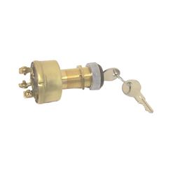Picture of Sierra MP39080-1 Brass Ignition Starter Switch 3 Position 12V 15A
