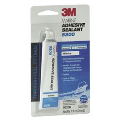 Picture of 3M 05206 Marine 5200 Fast Cure Polyurethane Sealant White 1 oz Tube
