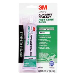 Picture of 3M 05260 Marine Adhesive Sealant Fast Cure 4200 White 3 oz Tube