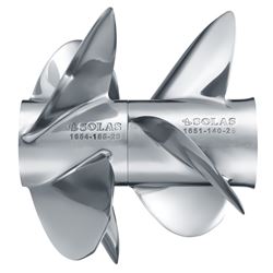 Picture of Solas 1654-155-26 Dual Front Propeller for Mercruiser Bravo Three, Stainless Steel