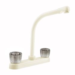 Picture of Dura Faucet DFPK210SBQ Hi-Rise RV Kitchen Faucet with Dual Smoked Acrylic Handles