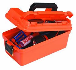 Picture of Plano 141250 Shallow Dry Storage Box Orange 15" Marine Waterproof Case