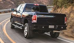 Picture of TrailFX RHDB002TI One Piece Rear Hitch Mount Bumper Black Titanium Powder Coated Steel