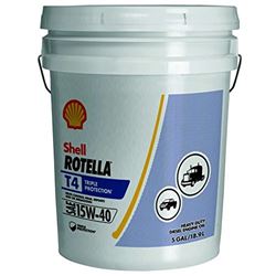 Picture of Shell Oil 550045128 Rotella T Triple Protection 15W-40 Heavy Duty Diesel Motor Oil 5 Gallon