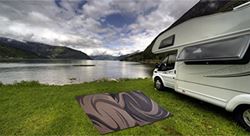 Picture of Ming's Mark SD8111 Reversible RV Patio Mat 8' x 11' Black/Brown Swish Design