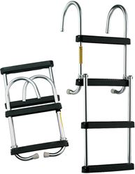 Picture of Garelick 1235021 Garelick EEz-In Removable 4 Step Folding Pontoon Boarding Ladder