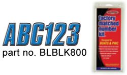 Picture of Hardline Products BLBLK800 Hardline Series 800 Registration Kit, Block Style Solid Body With Bevel Effect, Contrasting Outline (Includes 4 Sets of 3" A-Z, 0-9)